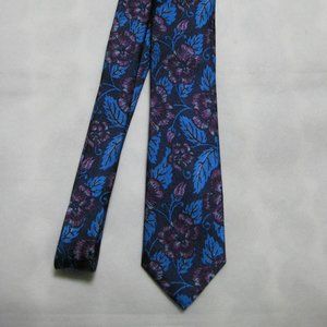 TED BAKER Heavy Silk Geometric Floral Hawaiian Hibiscus Neck Tie